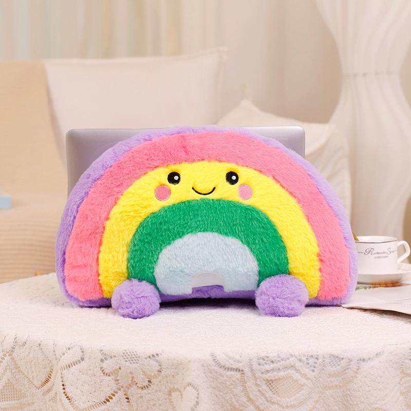 Cartoon Cute Rainbow Pineapple Plush Toy Kawaii Stuffed Fluffy Fruits Plushies Throw Pillow Doll Anime Soft Kids Toys for Girls