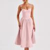 Summer  Women's Cami Dress French Retro Long Dress Court Style Dopamine Outfit