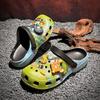 Zoccoli Grafite Cartoni Animati – Sandali da Spiaggia Unisex per Coppie, Scarpe Cave Traspiranti con Suola Morbida