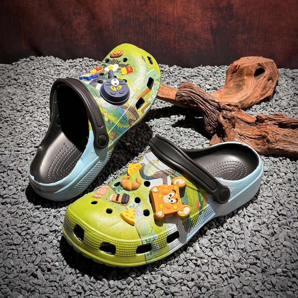 Zoccoli Grafite Cartoni Animati – Sandali da Spiaggia Unisex per Coppie, Scarpe Cave Traspiranti con Suola Morbida