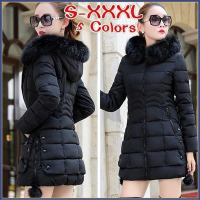 New Winter Women's Cotton Padded Clothes Long Body Repair Hooded Down Coat Woman Cotton Padded Jacket Thickened Coat