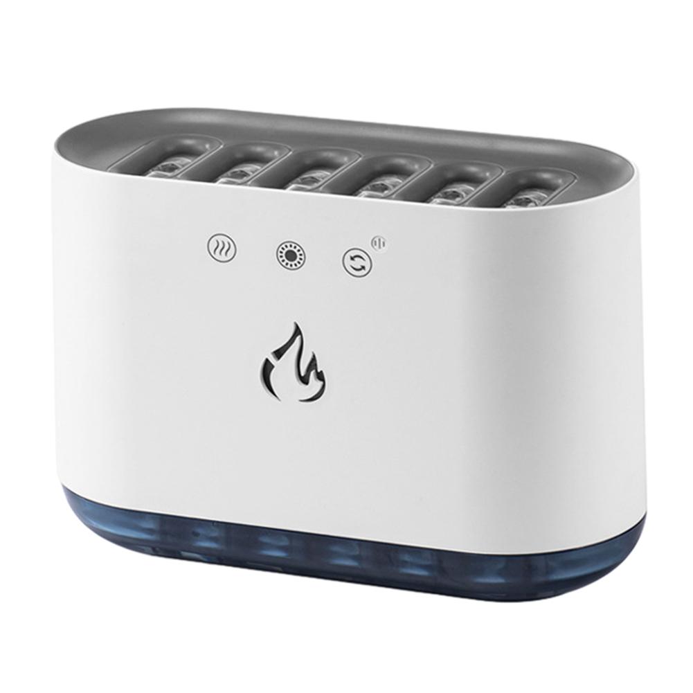 

900 мл Увлажнитель с холодным паром, 6 насадок, увлажнитель воздуха, регулятор громкости, ультразвуковой увлажнитель, RGB-световой эффект для спальни, офиса, йоги белый