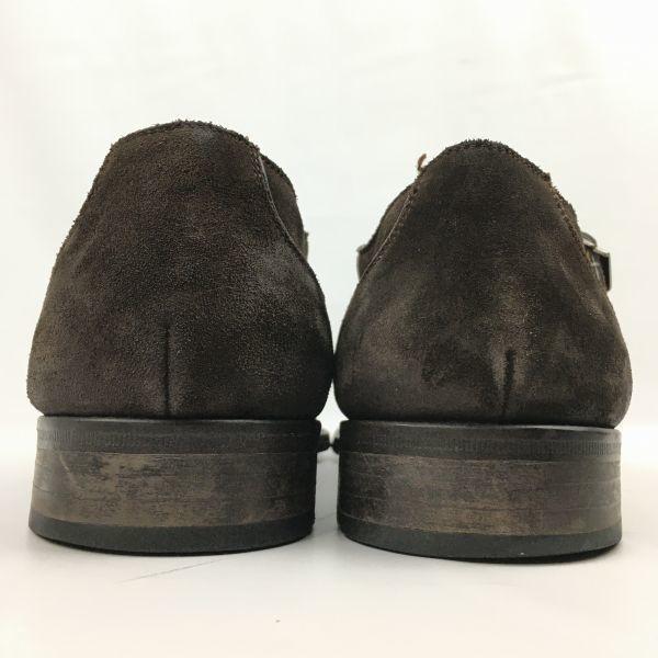 MAGNANNI Wildleder Doppel-Monk-Strap Business-Schuhe Größe 40 25,0 Herren(GEBRAUCHT)