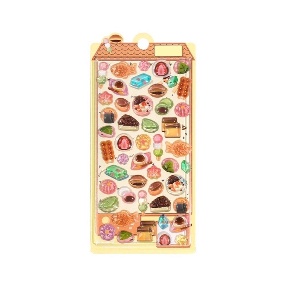 

Crystal Sticker 3D Relief Sticker Cartoon Sushi Sticker Scrapbook Phone Case Decoration 4