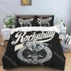 R-Retro rock hip hop music fashion trend print three piece set suitable for children or adults quilt cover pillowcase bedding