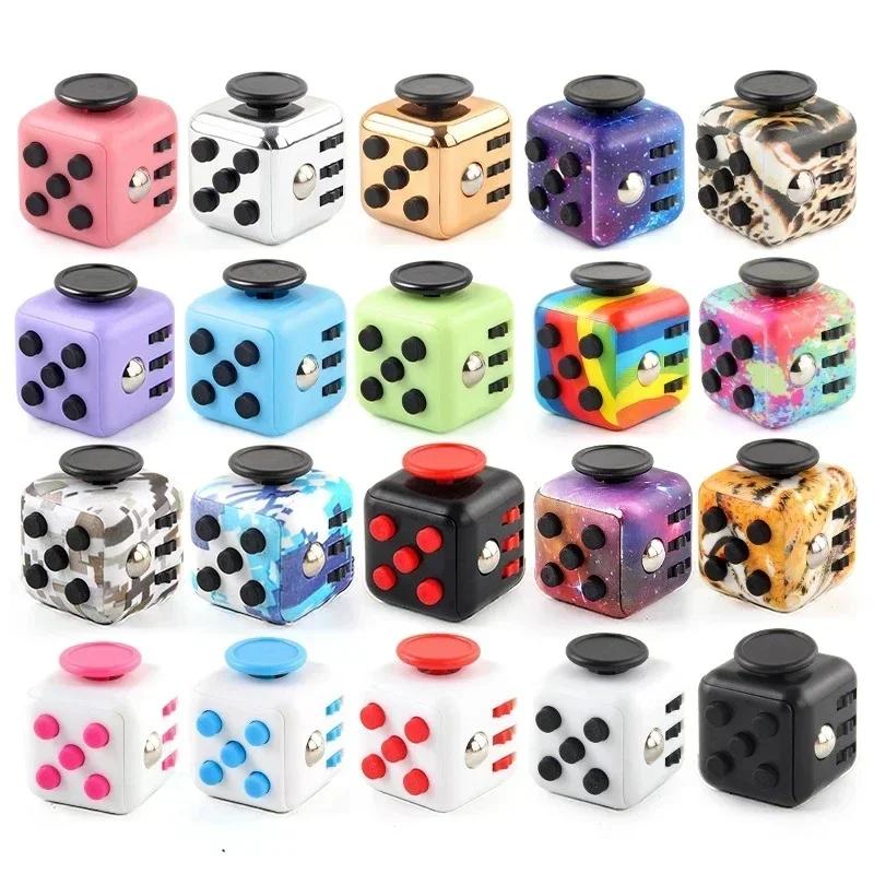 Juguetes para la ansiedad Cubos Anti Estrés Arcoíris Punta del Dedo Infinito Cubo Mágico Infinito Cuadrado Juguetes Sensoriales Playsets Descompresión