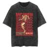 Anime Baki Haman Tshirts Harajuku Vintage Cotton Washed T Shirt for Men Hip Hop Streetwear T-shirt