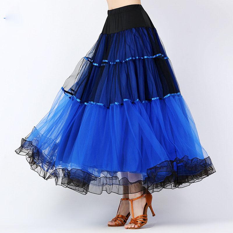 Womens Dance Skirt Costume Elastic Waistband Big Swing Adult Dance Wear dance Skirt