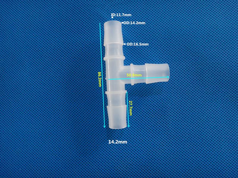 Three-Way Equal Diameter Plastic Tee Hose Connector