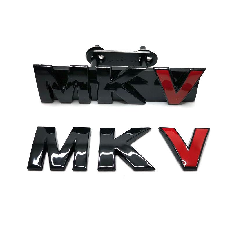 ABBL1 Gloss Black Auto Decal Sticker 3d Letters MKV Grill Outlet Logos GLOF 5 Emblem MK5 Trunk Car Badges