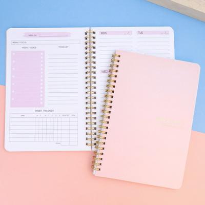 A5 Wochenplaner 52 Wochen Englisch Tagesnotizbuch Dickes Papier Glattes Schreiben