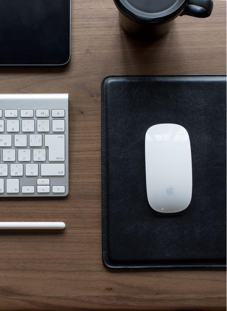 Genuine Leather Minimalist Premium Just Right [aso] Mousepad, Design, Brand-Free, Quality, Size, bo-mp269 (Navy)