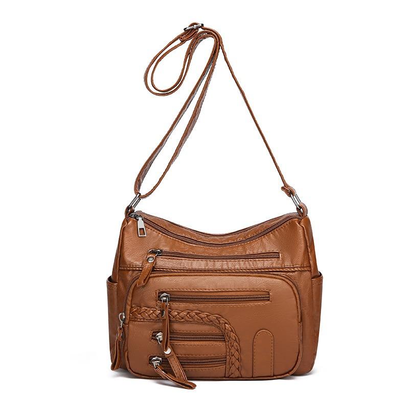 New Woven Multi-compartment Large-capacity Shoulder Bag Fashionable Versatile Multi-pocket Mother Bag