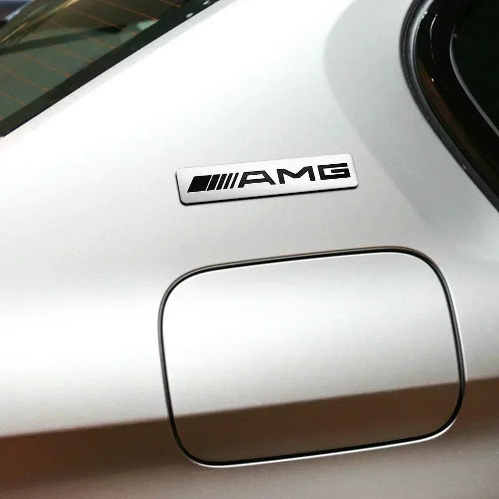 3D Aluminium Car Logo Sticker Decals Auto Decoration Accessories For Mercedes Benz AMG W204 W205 W203 W211 W212 W213 W201 W210