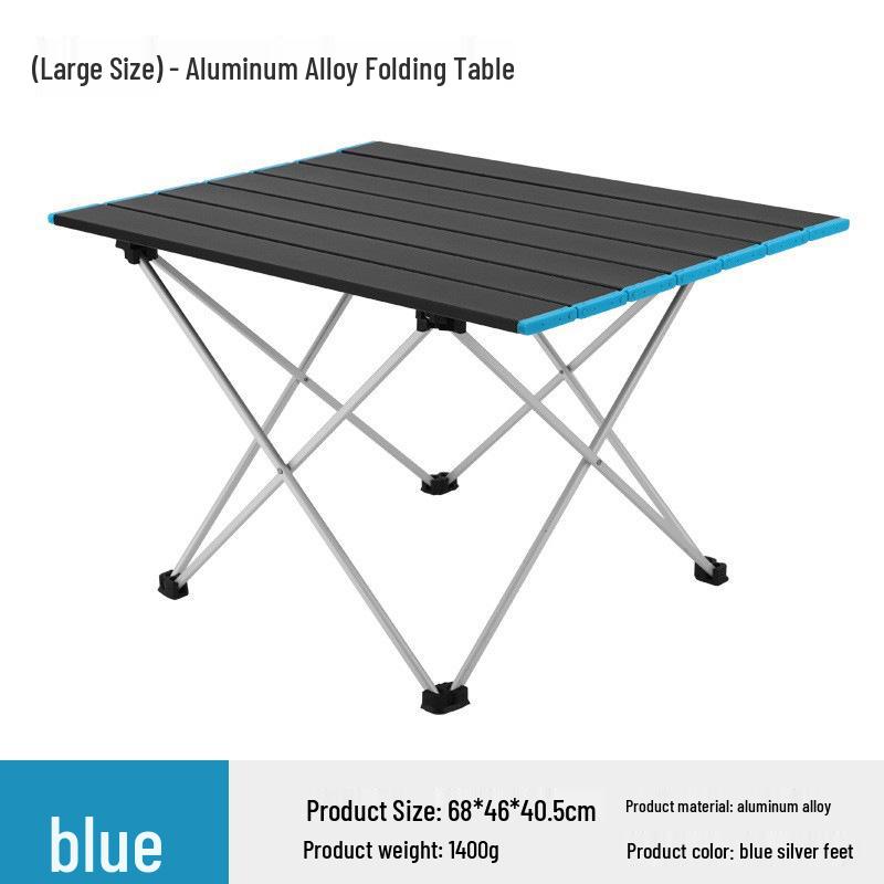Ultralight Aluminum Folding Camping Table & Chairs - Available In Large, Medium, Small Sizes for Outdoor Picnic and Barbecue.