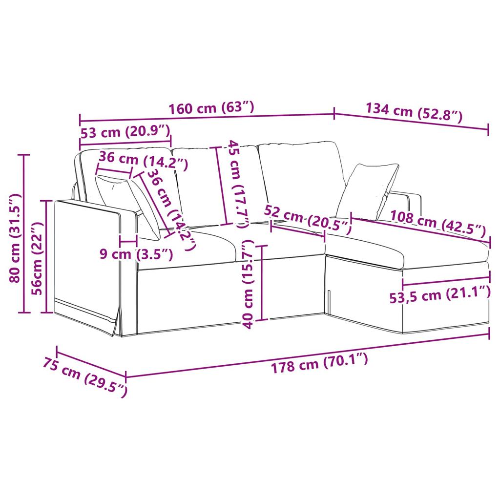 Sofa Dark Grey 178 X 134 X 80 Cm Velvet