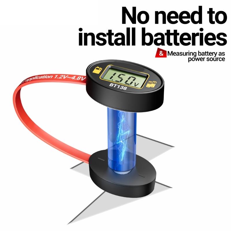 Portable BT138 Battery Checker Meter For Quick Multiple Type Battery Testing Home & Outdoor Use Electronics Maintenance