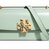 Tory Burch Eleanor Metal Logo Magnetic Closure Rectangular Handbag Women Shoulder Bag Mint-Green 162767-400