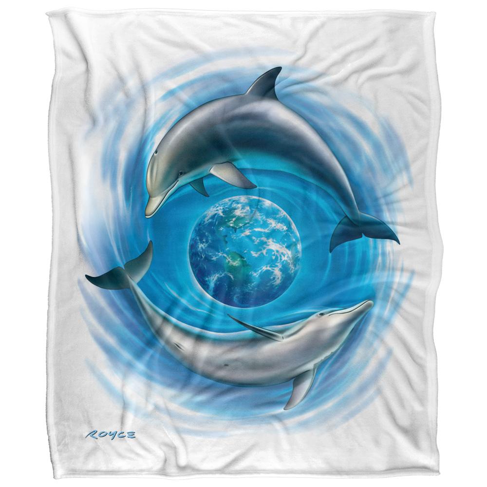 Royce McClure Dolphin World Silky Supersoft Blanket