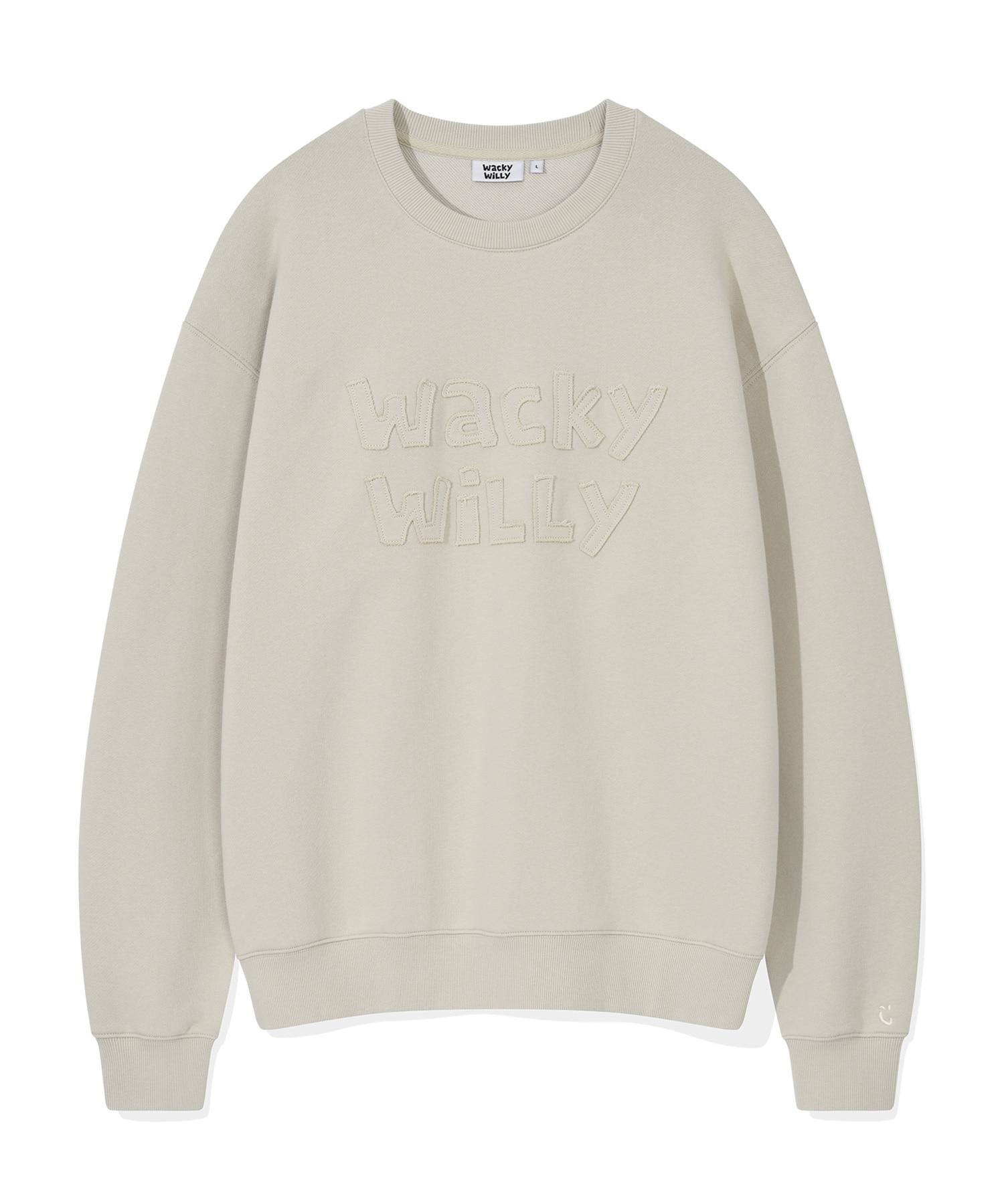Свитшот с надписью Wacky Willy, точка, серый S