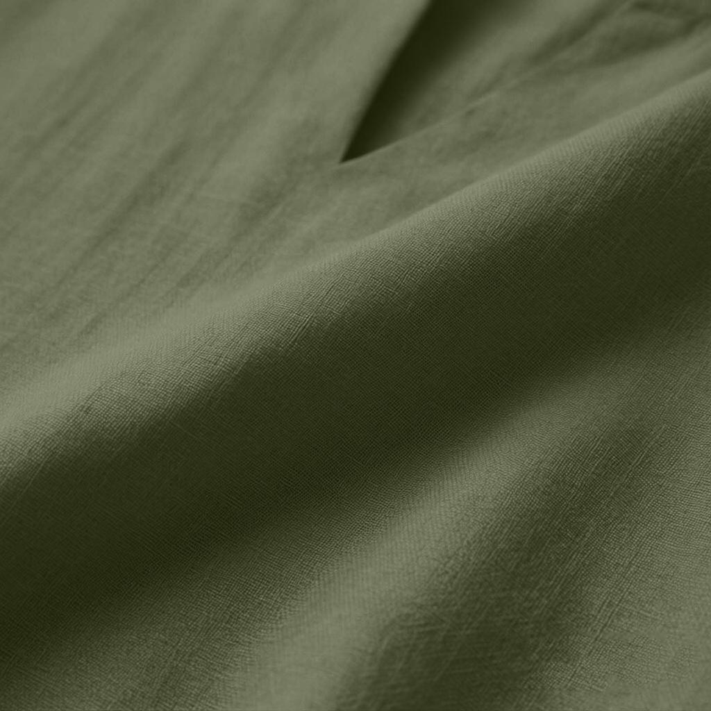 Men's Linen V-Neck T-Shirt Loose Fit Casual Summer Top