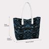 Elegant Black Rose Pattern Tote Bag Stylish Women Daily Outdoor Handbag