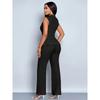 Spring and Summer Women's Two-piece Set of Elegant and Thin V-neck Sleeveless T-shirt and Wide-leg Pants Two-piece Set
