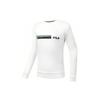 Fila Letter Print Tennis Sports Knit Crew Neck Pullover Long Sleeve Sweatshirt Men Sweatshirt Jade-White A11M313203F-WT