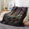 1Pc Alien Earth Print Flannel Blanket, High Quality Comfortable for All Seasons, Home Decor, Warmth and Comfort, Perfect for Christmas Gifts