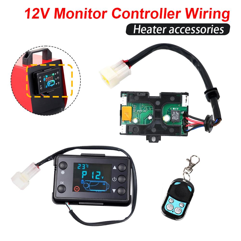 12V Air Diesel Heater LCD Display Switch Control Controller Board Main Board Remote Control Connecting Harness Car Accessories