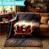 1PC Custom Name Blanket Cincinnati Browns Legacy Flannel blankets Patterns Throw Blanket All-Season Soft Gift for Couch, Bed, Camping, Birthday gifts
