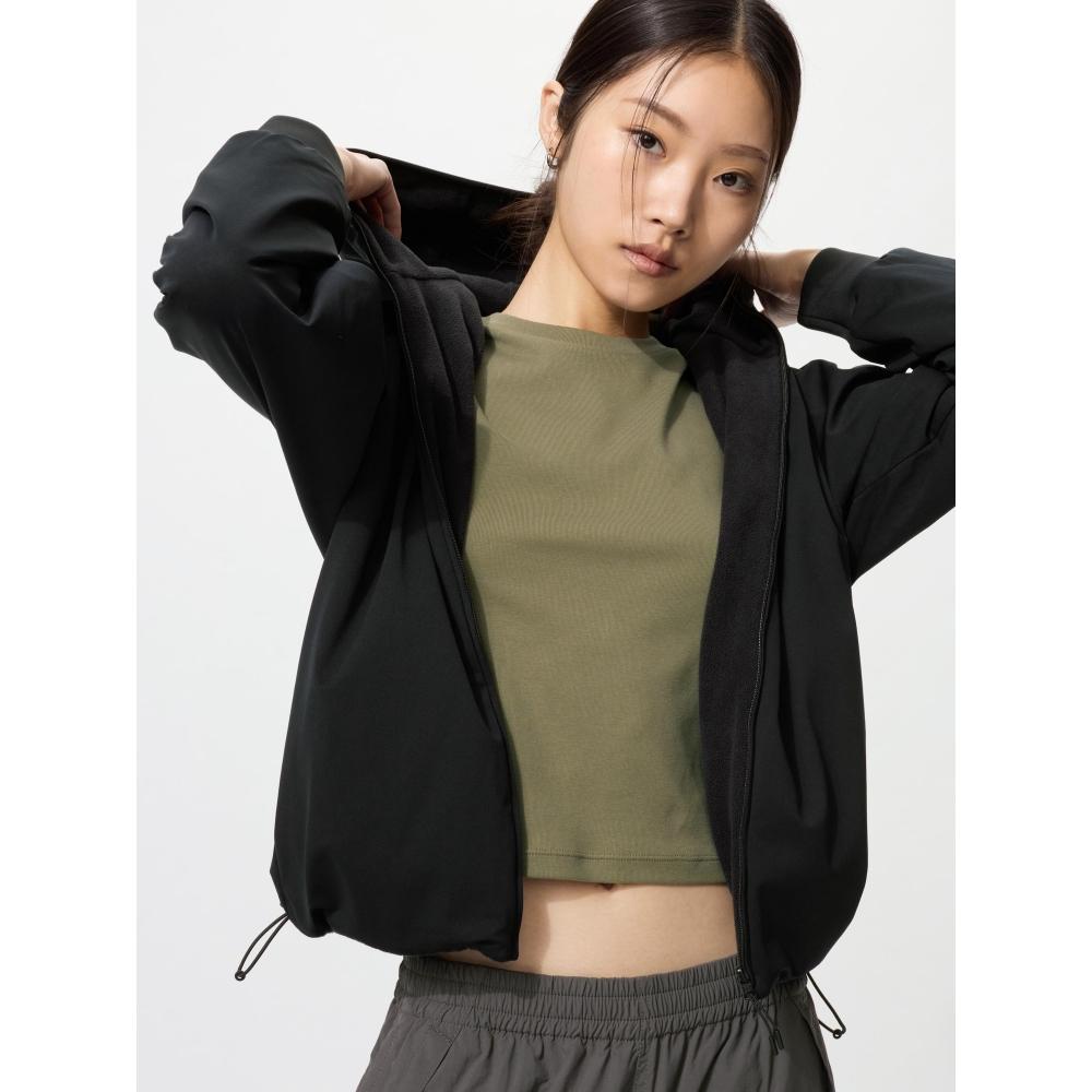 Uniqlo Windblock Fleece Reversible Zip Hoodie
