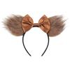 Fashion New Brown Beauty And Beast Mouse Ears Headband 5" Headwear Boys Girls Festival Party Hair Accessories Women Gift