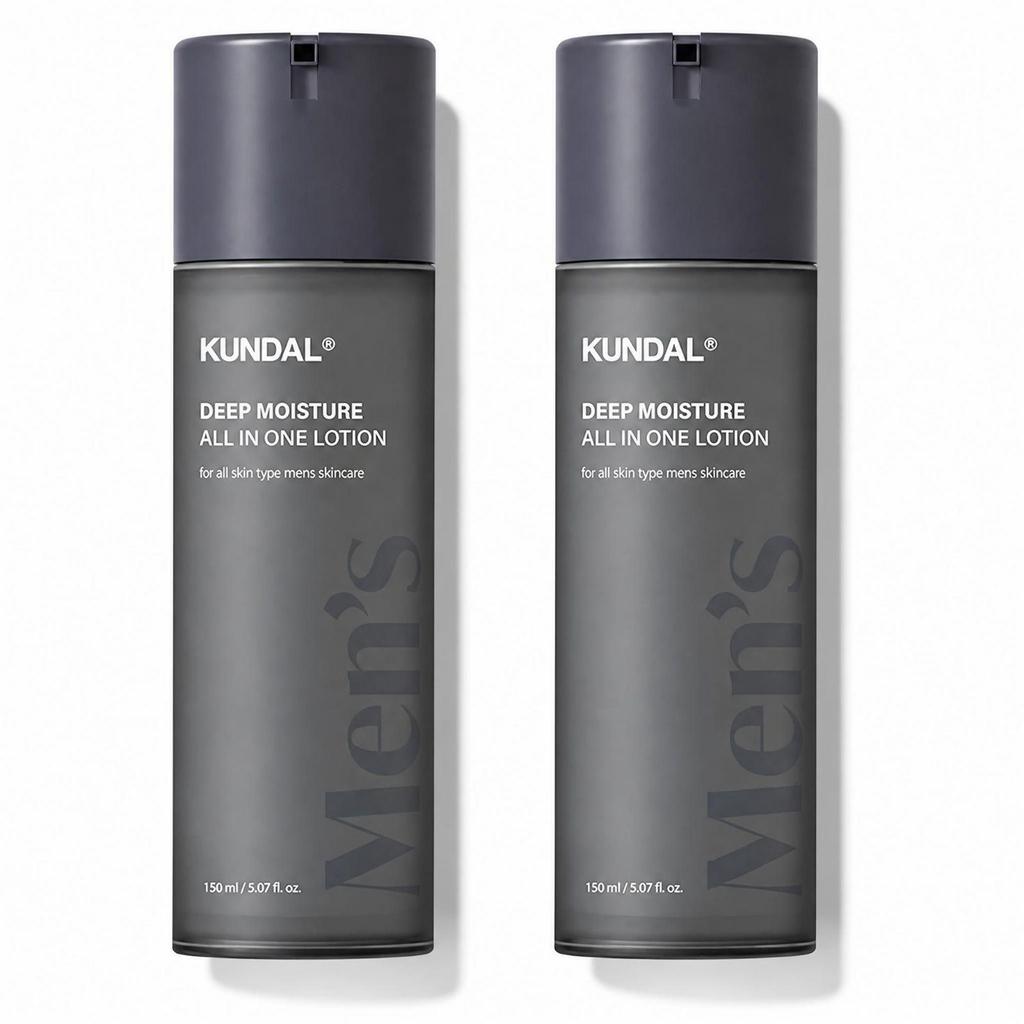 KUNDAL Classic Men's All In One Lotion 150ml × 2 - Deep Moisture