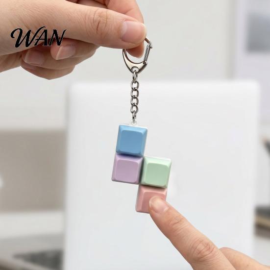 Decompress Fidget Toy Colorful Keyboard Toys Mechanical Button Clicker Keychain Travel Stress Creative for Adults Work Anxiety Relief Mental