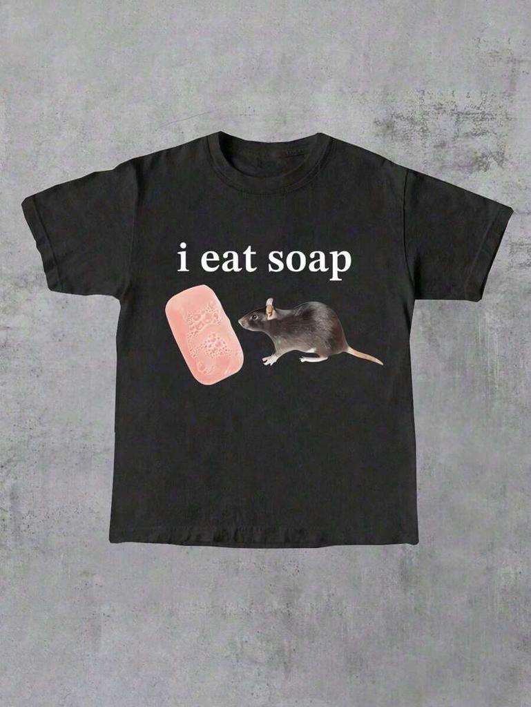 Funny I Eat Soap Graphic Tee for Women