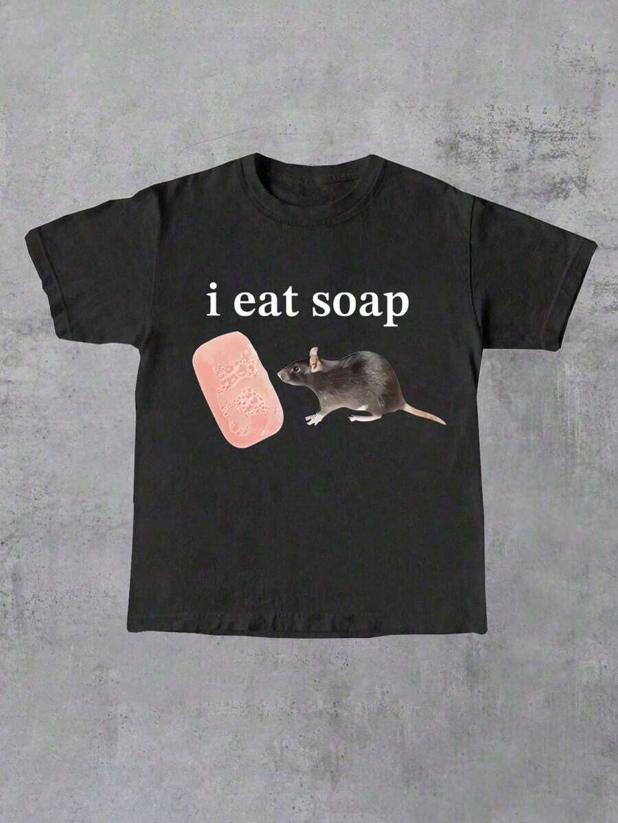 

Funny I Eat Soap Graphic Tee for Women L