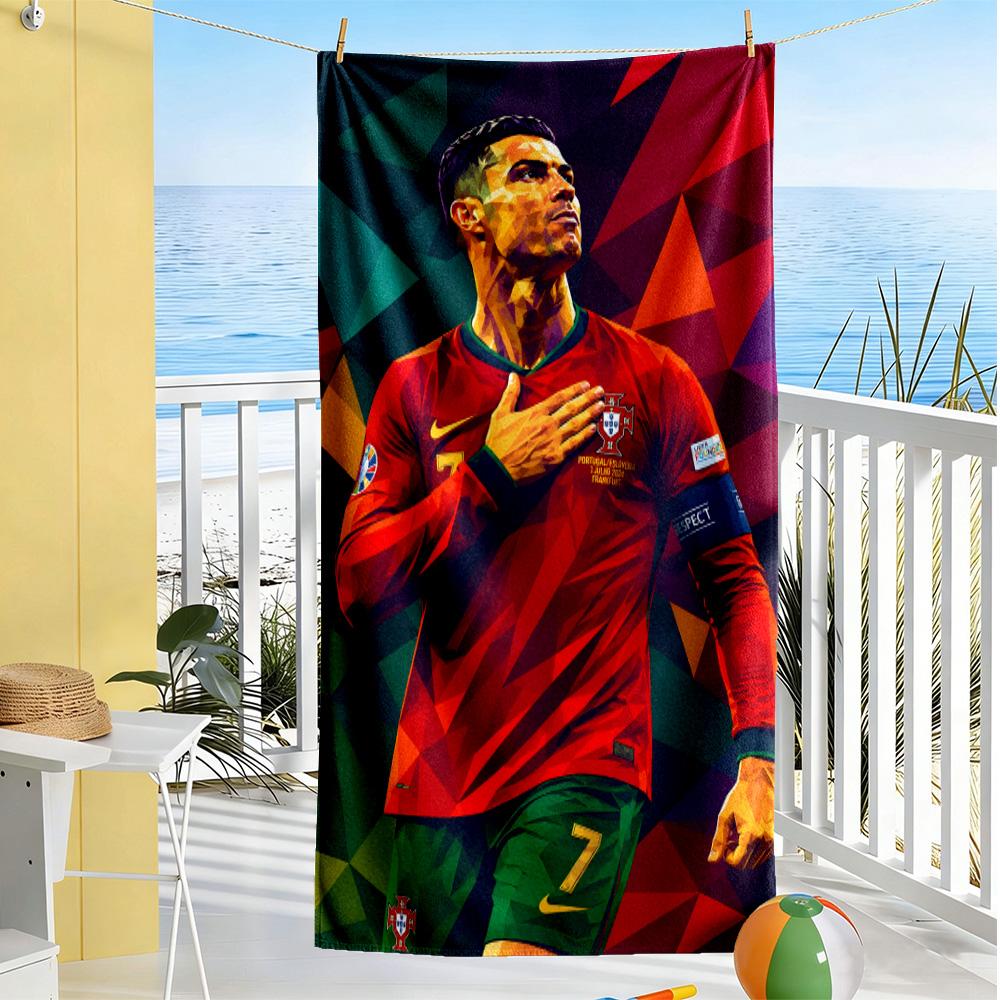 El Bicho Cristiano-ronaldo Strandtuch Schnelltrocknend Weiche Mikrofaser Bequem Leicht Geeignet für Schwimmen, Fitnessstudio, Camping, Yoga Urlaub