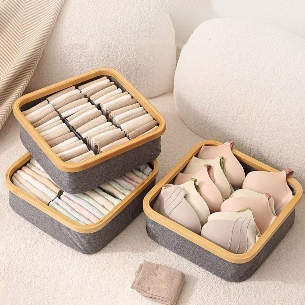 Thickened Pants Storage Box Folding Socks Classification Basket Storage Baskets  Cabinets