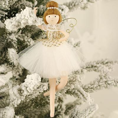Ballerina Christmas Ornament Ballet Girl Dancing with Wing And Tulle Skirt Xmas
