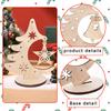 Xmas Tree Cutout Ornament Wooden Tree Ornament with Cut-out Patterns Hanging Pendant Freestanding Christmas Tree Centerpiece for Table Mantel