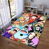 Colorful Anime Character Collage Rug Non-slip rug suitable for living room and bedroom sofas