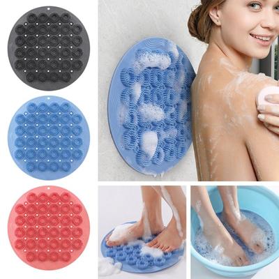 Peeling Duş Masaj Emme Fincan Pedi Çok fonksiyonlu Geri Ovmak Ayak Yıkama Fırçası Silikon Kaymaz Banyo Vücut Scrubber Paspaslar