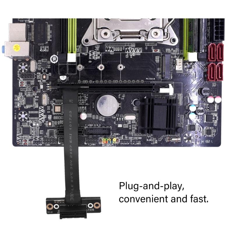 Fast Speed PCIE3.0 1x Extension Cable Supporting Full Bandwidth Data Transfer for Graphics Networking and Sound Cards