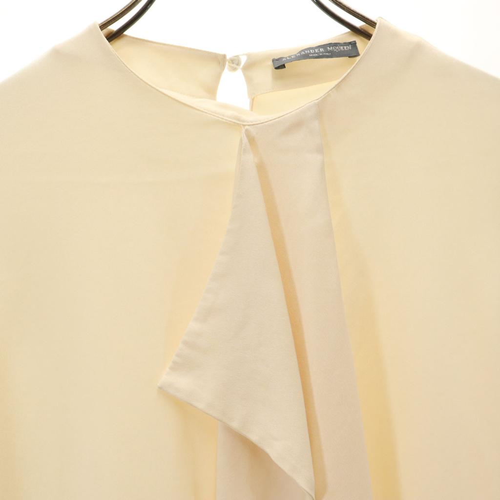 Alexander McQueen Italian Silk Long sleeve pullover blouse 38 beige Women Used