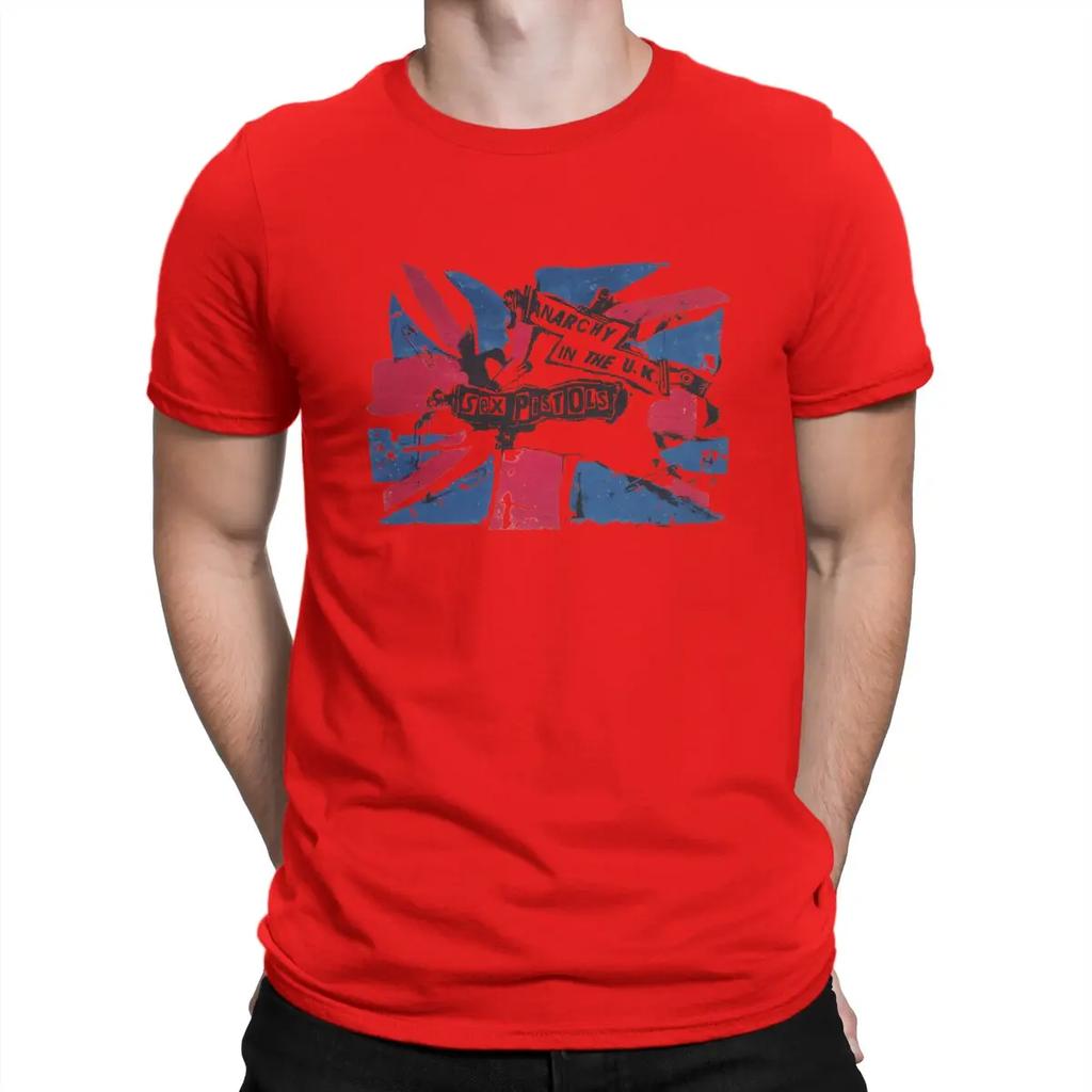 Vintage Pop T-Shirts Men Crew Neck Cotton T Shirt The Sex Band Pistols Short Sleeve Tees Gift Idea Clothes