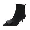 Fashion Aphixta 5cm Thin Heels Ankle Boots Elegant Woman Modern Boot Pointed Toe Concise Stretch Fashion Women's High Boots