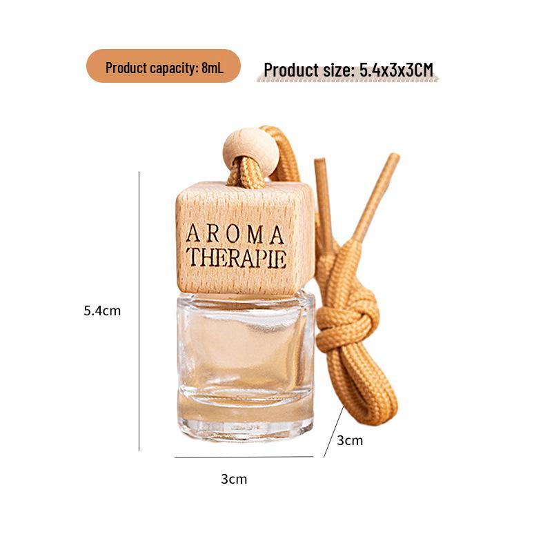 Square Glass Car Perfume Bottle - Odor Eliminator & Cute Air Vent Decoration