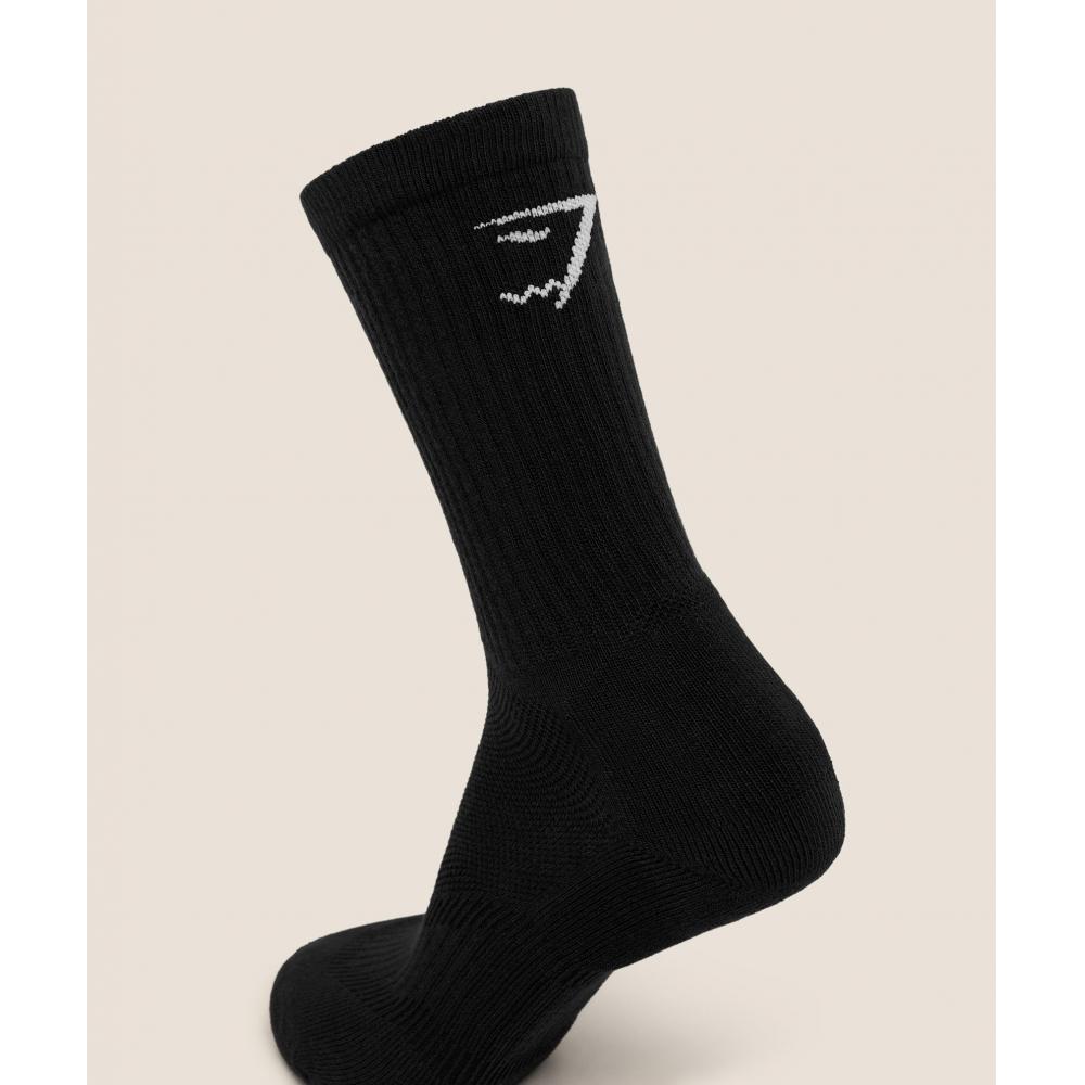 Gymshark Meias de Performance para Equipe 3 pares Gs Preto I2c5b Bb2j