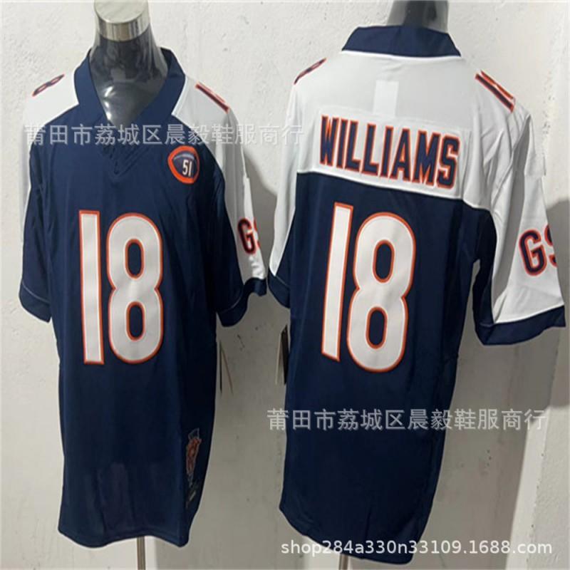 Chicago Bears NFL Style Embroidered Jersey Allen Williams 13 2 34 15 18 Men Women Unisex Cotton Blend Sports Fan Apparel